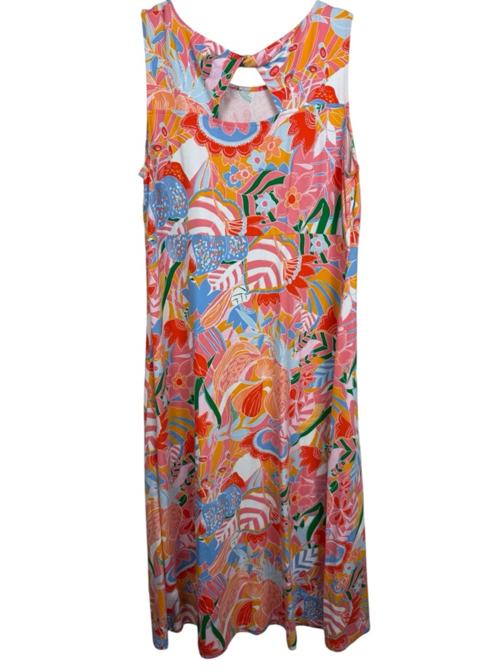 Talbots Womens Jersey Knit Sleeveless Maxi Dress Marvelous Floral Size 2X - Picture 3 of 6